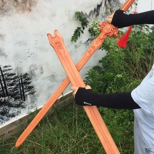 木剑兵器少年歌行赵玉真桃花剑桃木木质刀剑手办男孩女孩玩具