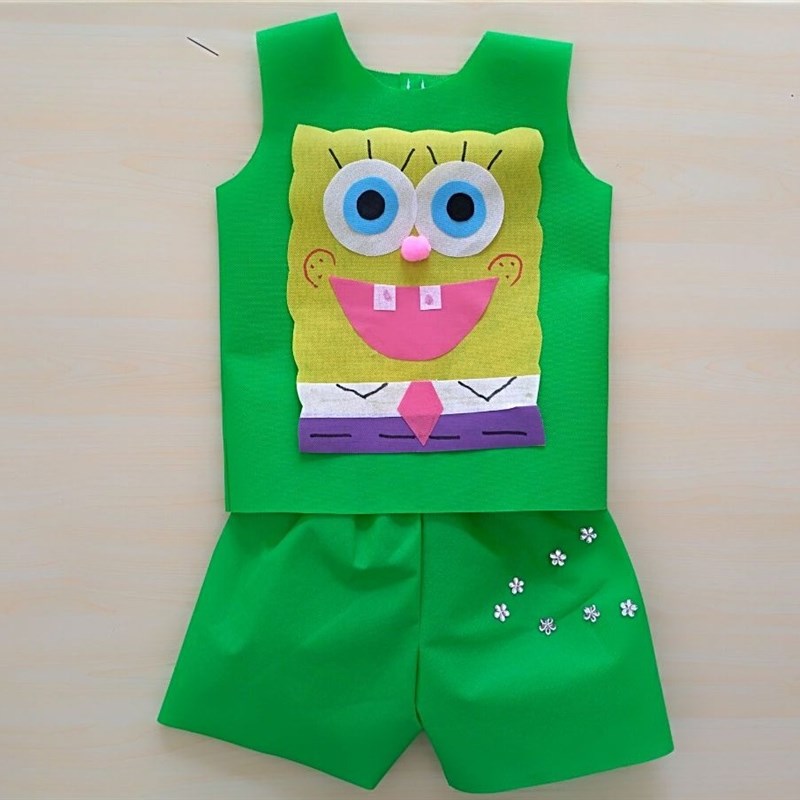 新款儿童环保服DIY手工制作时装秀演出服幼儿园服装男亲子走秀装