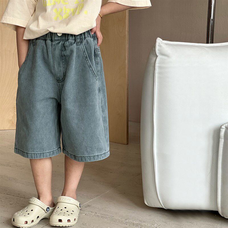女童夏天裤子2024新款中大童五分裤夏季洋气薄款夏装儿童牛仔短裤