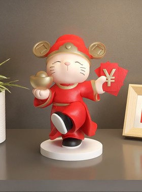 招财猫摆件钥匙收纳入户玄关客厅进门鞋柜家居饰品搬家乔迁礼物