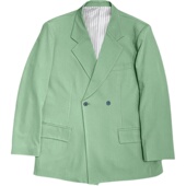 高级感奶系穿搭早春套装 茶系上衣绿色茶歇风外套忧郁 冷淡系西装