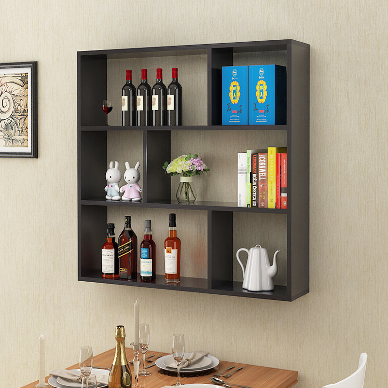 吊柜书架厨房餐厅储物柜客厅阳台装饰墙上壁挂式多功能收纳置物架