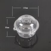 单装 盒塑料透明蛋糕盒泡芙盒一次性 椰子蛋椰子球碗西点盒烘培包装