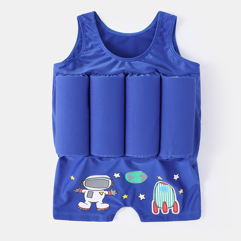 男童浮力泳衣婴儿游泳衣连体幼童小童2-3岁幼儿1儿童泳装男宝宝