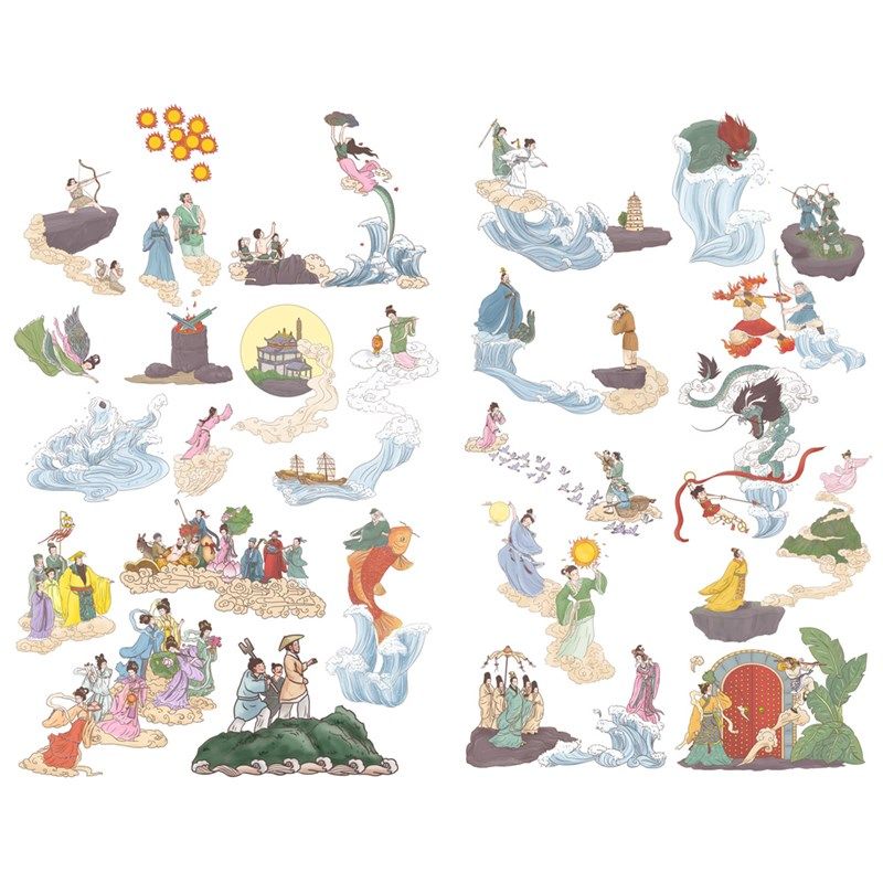 【已裁剪】水墨动物国画虫鱼马和纸装饰创意电脑手账贴纸手帐贴画,文具电教/文化用品/商务用品,贴纸/立体贴纸,淘宝优惠券,粉丝福利购,淘宝优惠卷