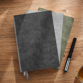 软皮面笔记本本子A5简约文艺精致高档高级大学生日记本加厚商务办