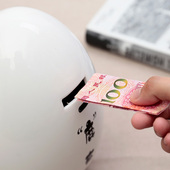 陶瓷存钱罐只进不出创意独特卡通女硬币储钱罐可爱儿童储蓄罐可取