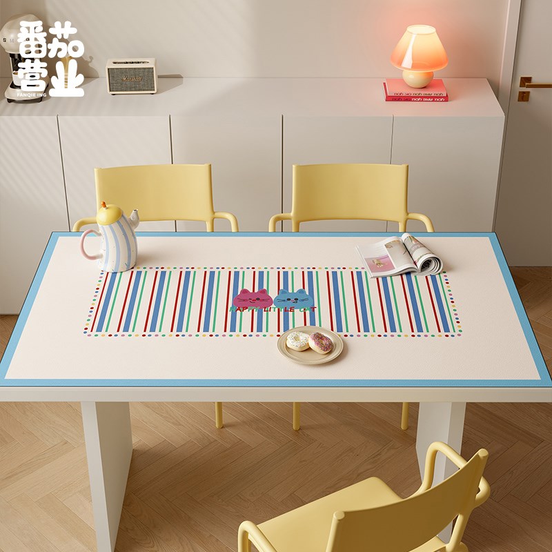 卡通可爱家用餐桌垫皮革防水隔热垫子儿童书桌桌面保护垫免洗可擦