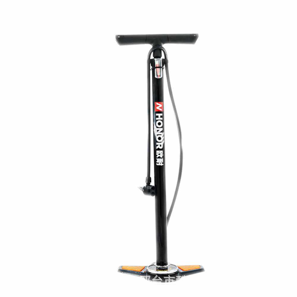 欧耐6532B带气压表手动充气筒 家用便携自行车电动车高压打气筒