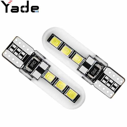 汽车LED无极T10 2835 6SMD 解码示宽灯W5W 牌照灯 阅读灯