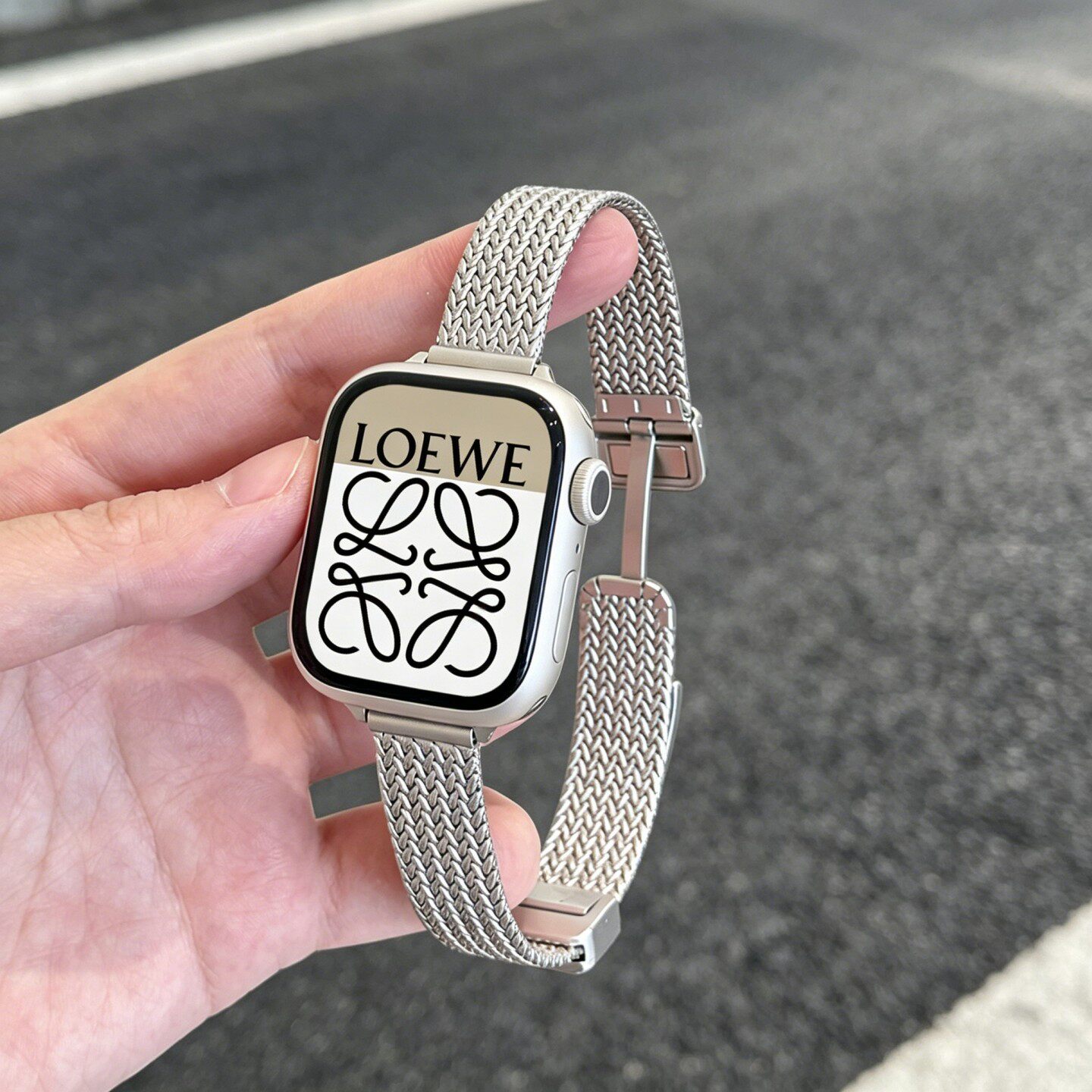 适用苹果S11手表iwatchs10金属麦穗磁吸表带小米手环9pro华为fit5
