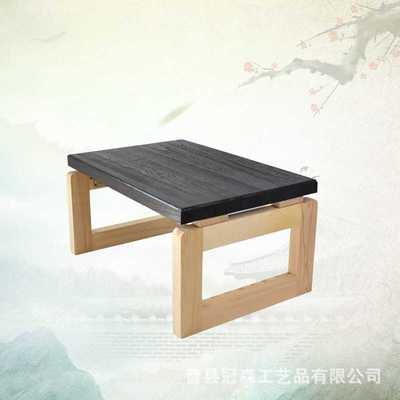 榻榻米桌子茶几 日式可折叠飘窗桌子茶台木质坐地式矮桌