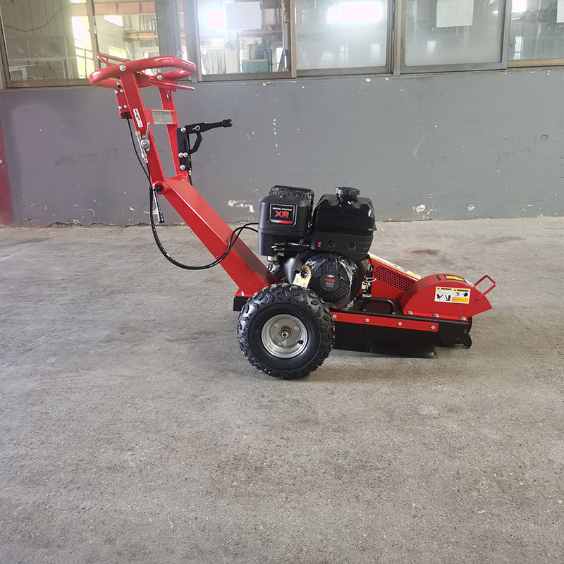 厂家出售树桩研磨机 手推式汽油动力的树根机树桩研磨成粉的机器