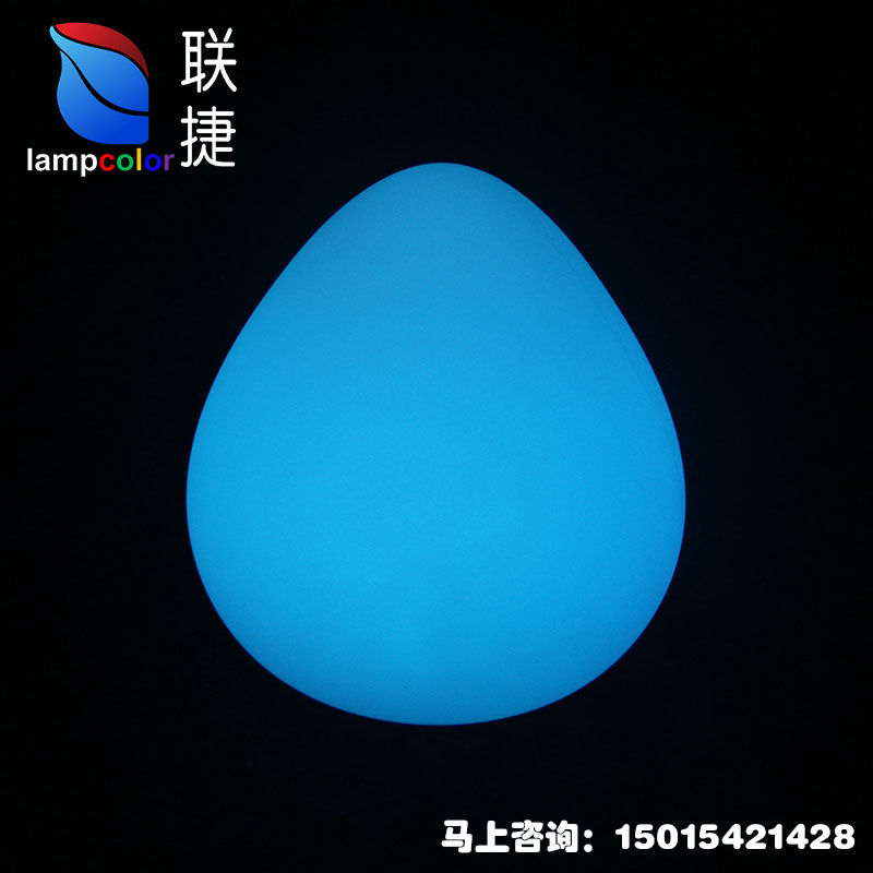 联捷LED充电发光遥控桃形灯 餐厅酒吧桌面装饰七彩台灯创意氛围灯