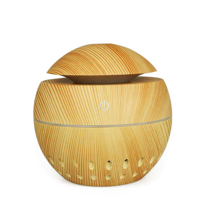 厂家批发创意USB木纹镂空透光加湿器 木纹香薰机 家用diffuser
