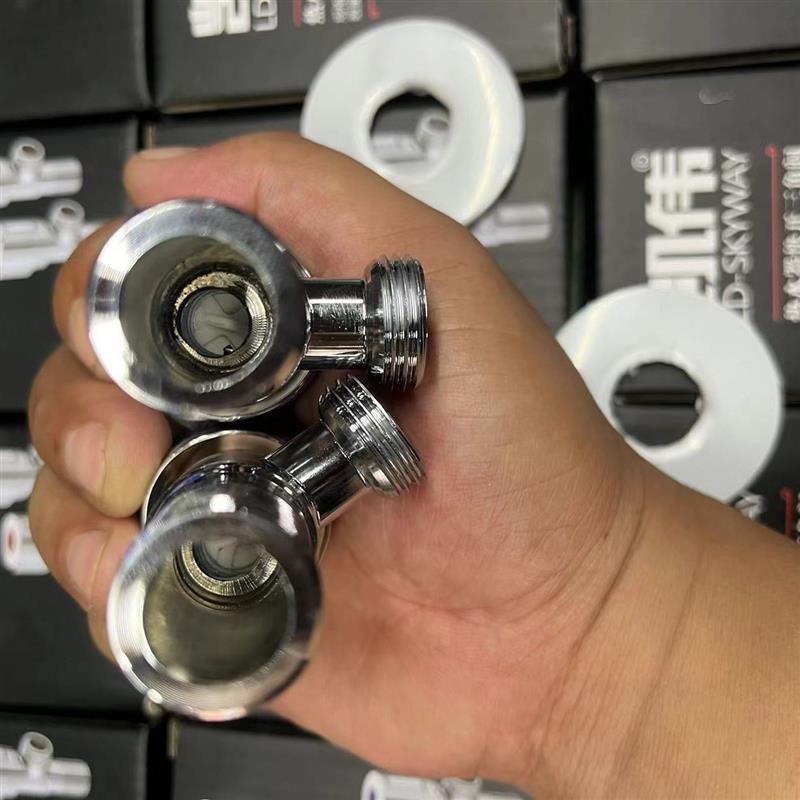 正品凯伟角阀三角阀热水器售后冷热安装加厚三角专用马桶通用弯头