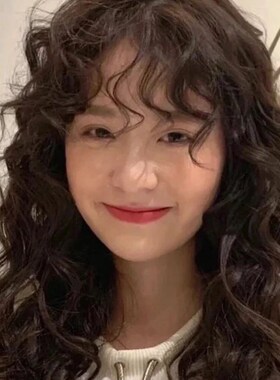 假发女长发港风卷刘海慵懒复古羊毛卷蓬松长卷Q发玉米烫自然全头