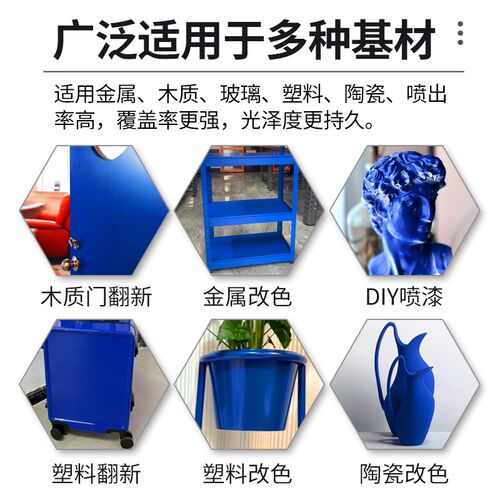 克莱因蓝色自喷漆家具翻新电动车改色DIY喷N漆金属防腐防锈网红色