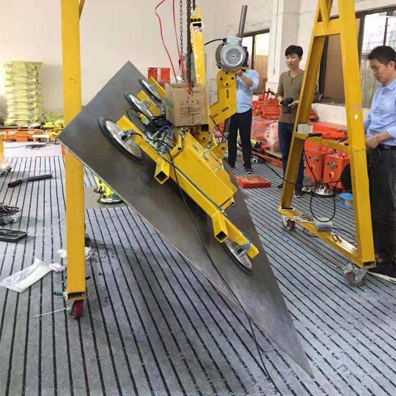 双主机电动玻璃真空吸吊机可自动翻转吸石材铝板重载真空吸盘吊具