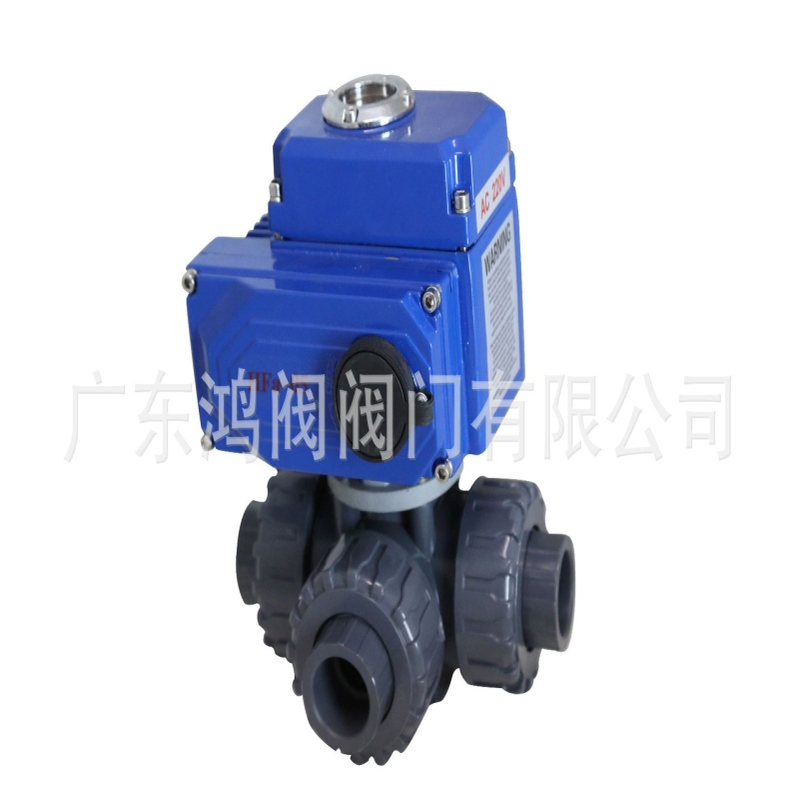 电动二通式法兰球阀、UPVC、CPVC、PPR电动法兰连接球阀门