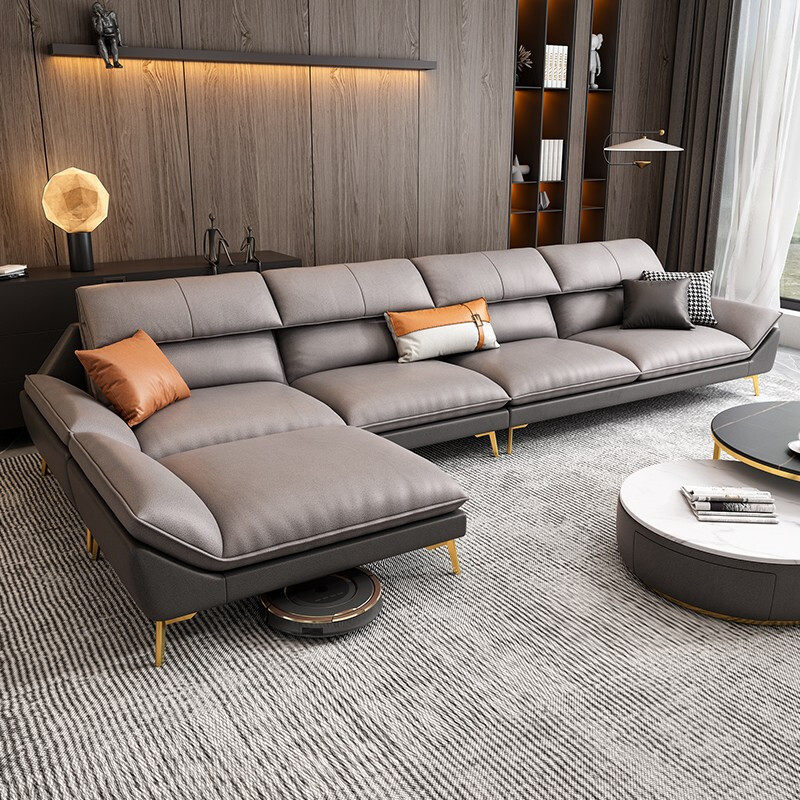 轻奢科技布沙发大客厅转角组合家用小户型乳胶免洗布艺家具批发