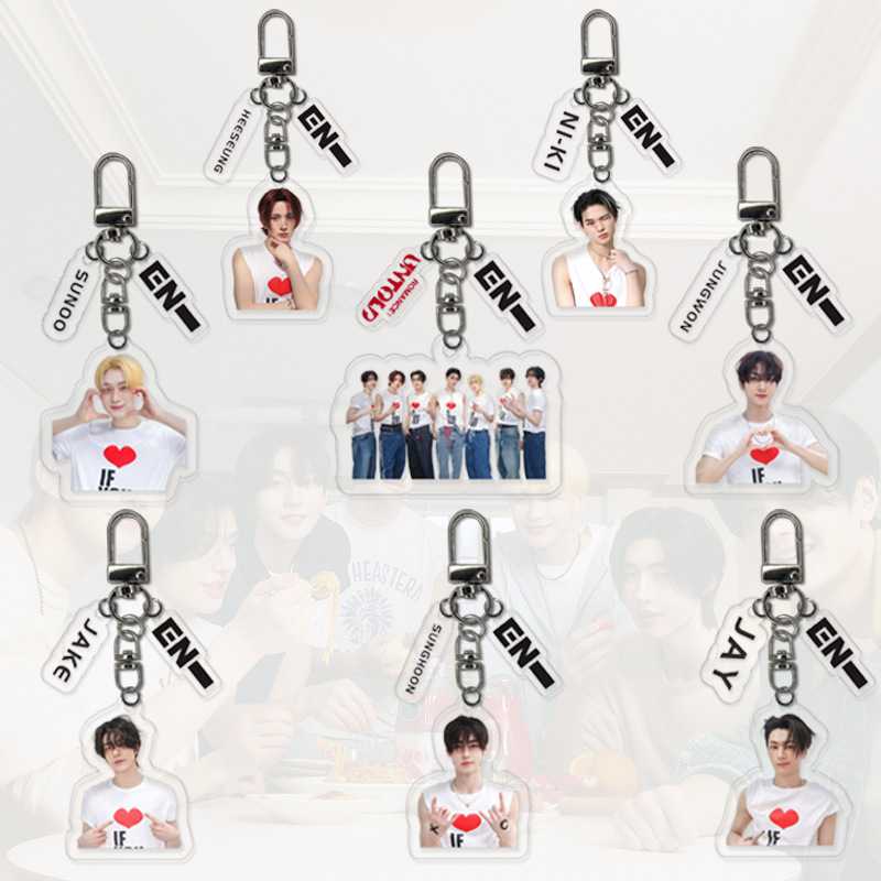 SEVENTEEN EN LESS TxT专辑明星周边钥匙扣挂件亚克力手机挂件DIY