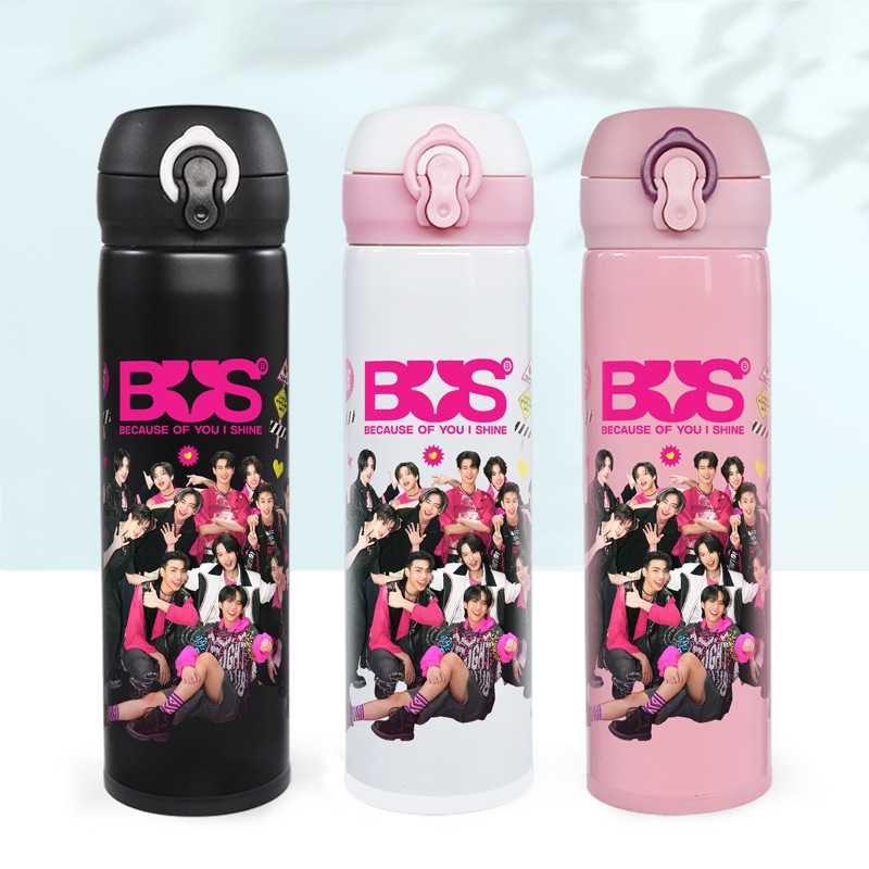 500ml为爱所困BINI泰星BUS保温杯304不锈钢弹跳杯学生水杯礼品杯