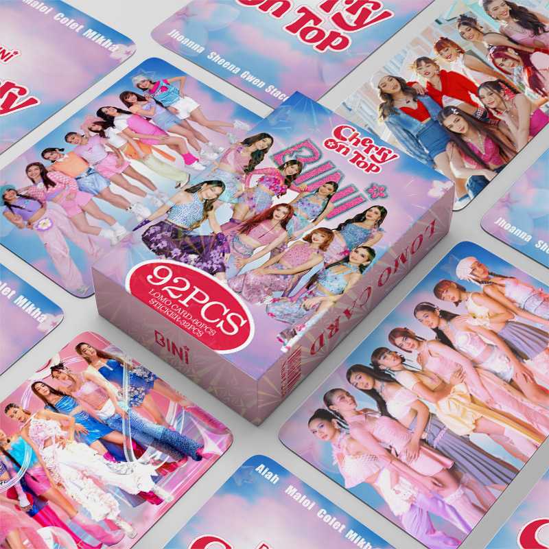 92张小卡BINI新专辑Cherry On Top应援照片卡明星收藏卡双面LOMO