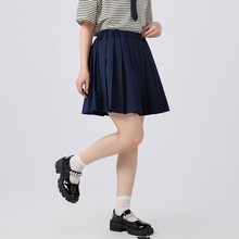 胖女童半身裙f儿童夏季加肥加大薄款JK百褶裙中大童防走光短款裙