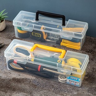 F镊子螺丝刀工具箱加厚零件 小型工具收纳盒家用五金塑料盒便携式