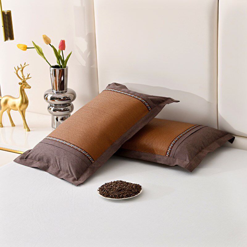 夏季荞麦皮枕头枕芯凉席竹枕成人护颈椎助睡眠W专用硬整头男