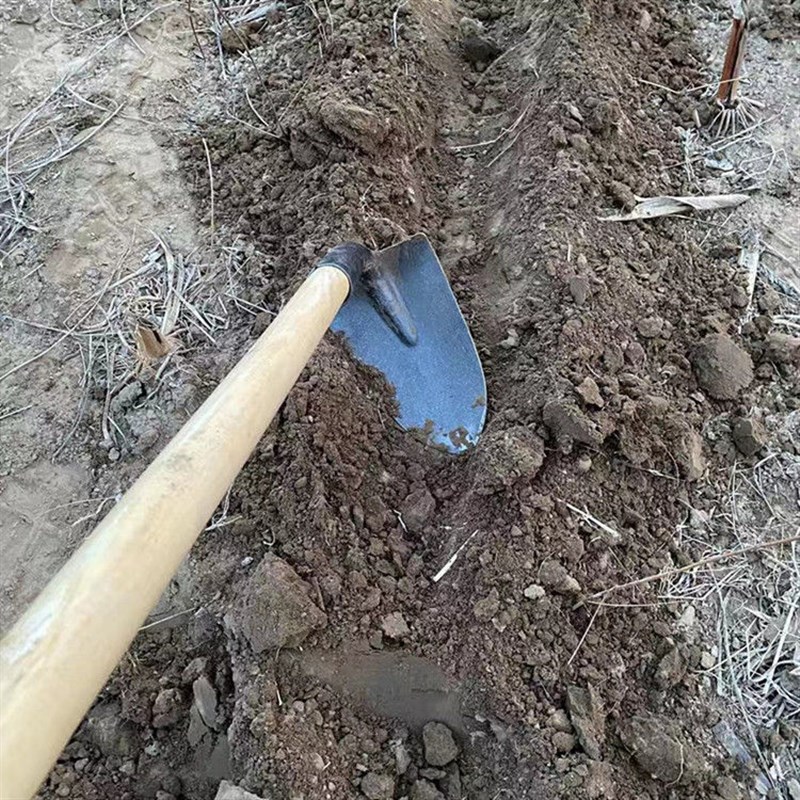农用三角形锄头锰钢锄头镐锄除草松土犁地工具尖V锄开沟搂沟镐头