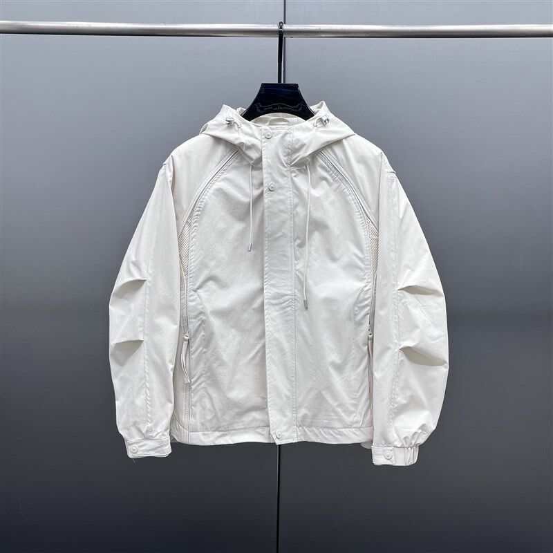 简约日系夹克外套男士2025春季新款韩版潮流V连帽工装冲锋衣