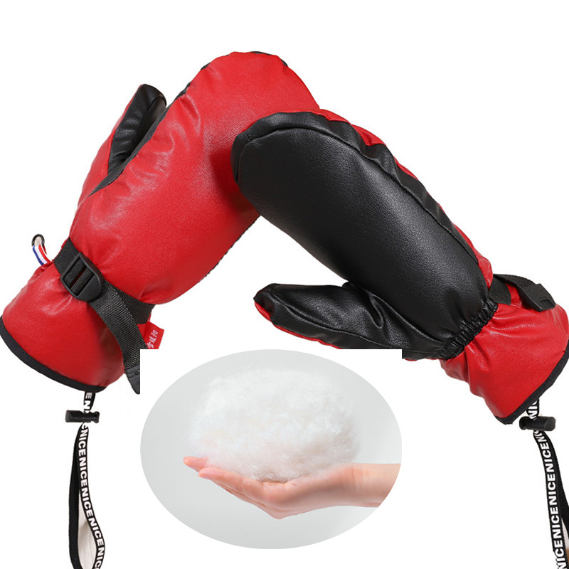 真羽绒手套男女冬季滑雪加厚保暖防风寒冬天骑行S触屏白鸭绒手闷