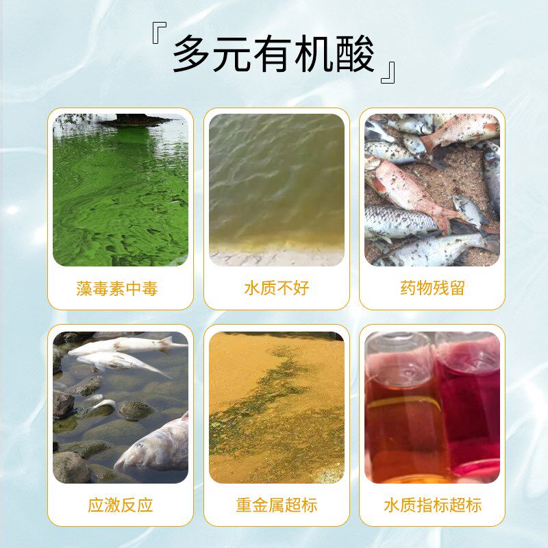解毒碧水安水产养殖专用鱼虾蟹塘解F毒去油膜有机酸果酸水质稳定