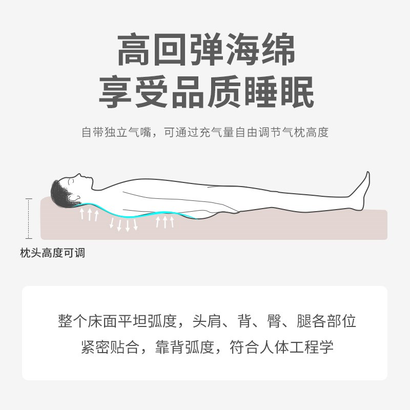 自动充气床垫帐篷地垫户外便携气B垫床露营垫防潮垫家用打地铺加