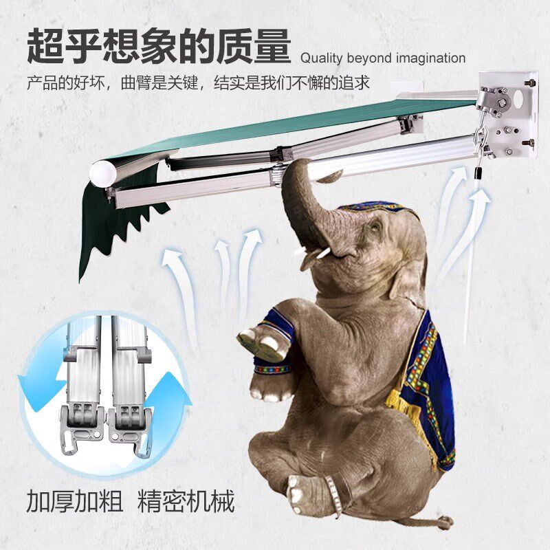 伸缩雨棚遮阳棚户外电动s新型手摇全自动屋檐门头门面斜面雨棚防