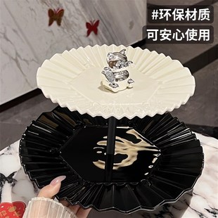 多层水果盘客厅家用茶q几糖果盘轻奢陶瓷酒店前台果盘零食摆放盘