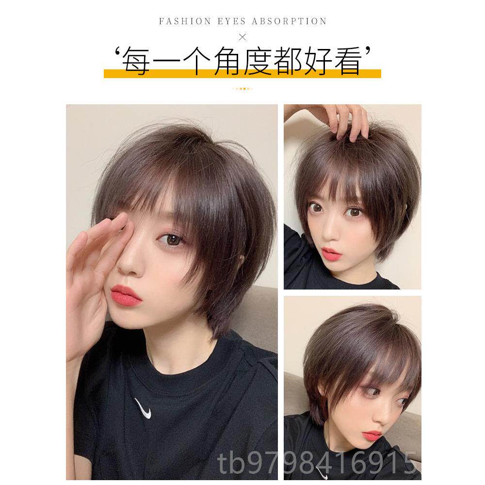 正品美合假发女雅短发女减龄空气刘尚海全头套优的塑形假发套装时