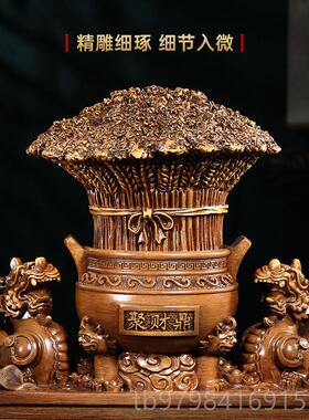 正品一定大麦件招财貔貅客厅办公室收银台前装饰工艺摆品店开铺业