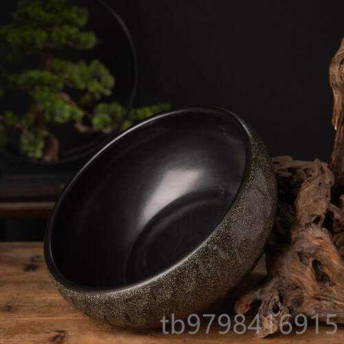 正品景德造景青鱼观背民宿桌面鱼花缸手缸工陶瓷缸荷盆碗莲镇缸乌