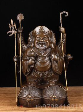正品铜质三摩诃伽罗财神佛像饰品摩诃伽罗塔菩财萨佛像铜质饰品招