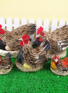 钰鉴软装美陈超市卖场蛋品区母鸡下蛋仿真孵蛋鸡装饰道具摆件