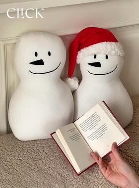 Click可爱帽子雪人 圣诞节桌面装饰摆件 趣味公仔玩偶 ins风礼物
