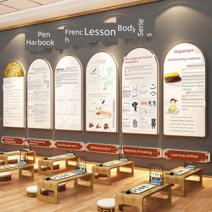 硬笔书法教室布置装饰环境创作课程体系中式氛围课文化墙作品展示