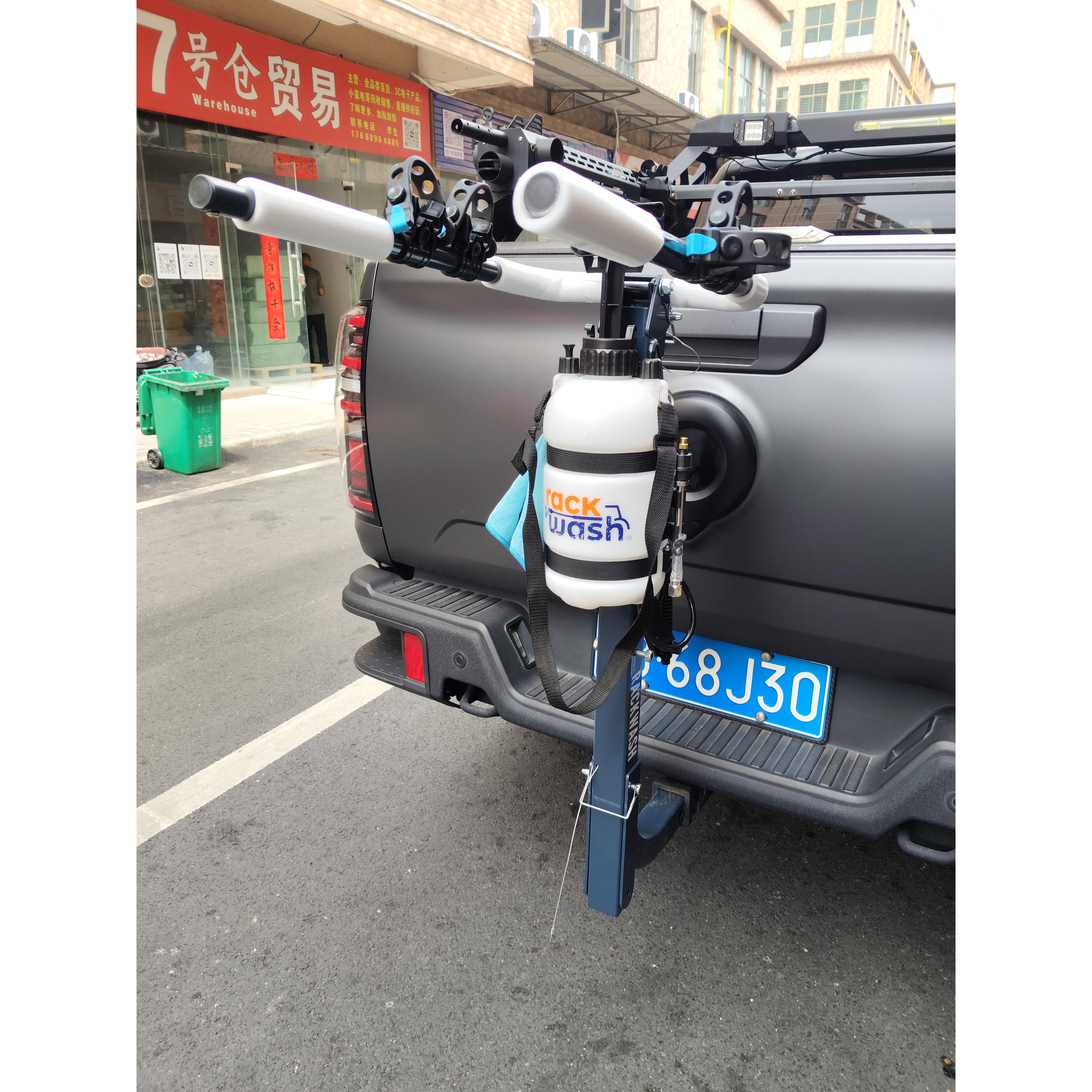 汽车拖车方口自行车架 车载自行车金属行李架 车尾拖车杠折叠挂架