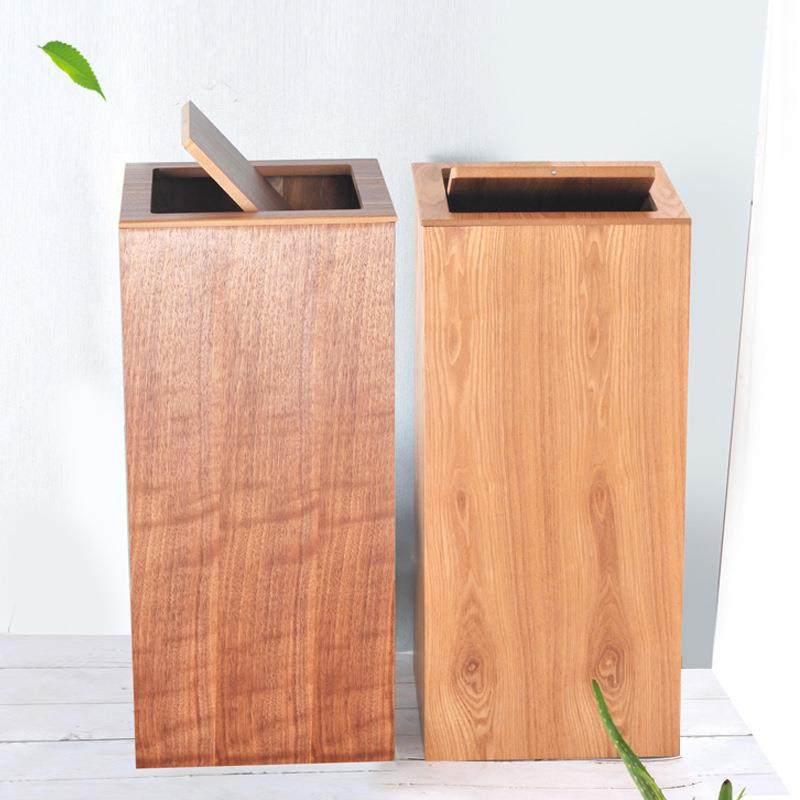 加高木制带盖垃圾桶简约现代日式家用大号酒店商用客厅办公室餐厅,家庭/个人清洁工具,垃圾桶,淘宝优惠券,粉丝福利购,淘宝优惠卷