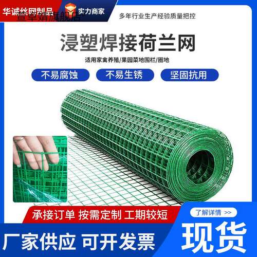 荷兰网硬塑隔离防护铁网 塑料养殖电焊钢丝铁丝网围栏养鸡围栏网