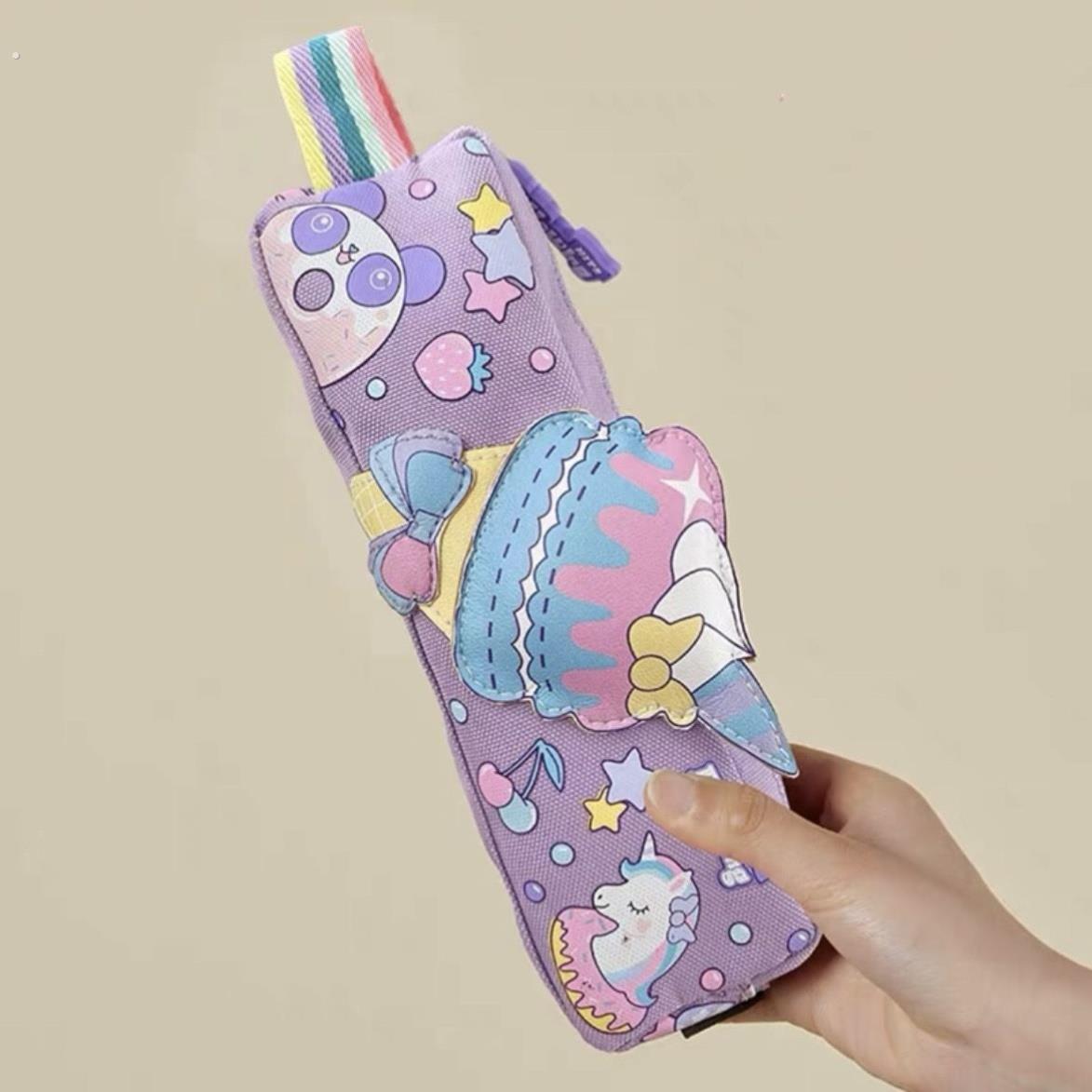 小学生可爱卡通造型笔袋手拎大容量收纳笔袋儿童文具