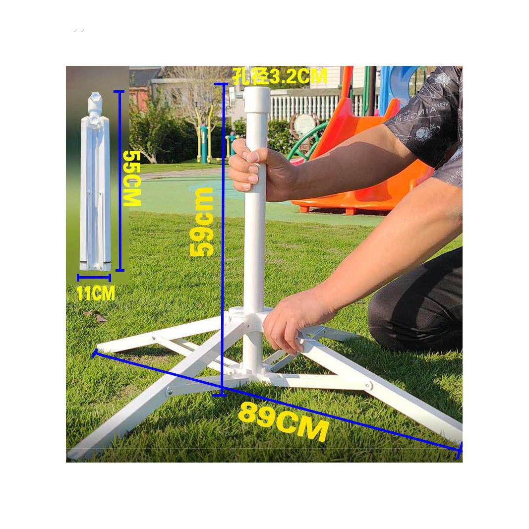 户外沙滩伞室外太阳伞广告伞地座伞坐伞底座铁四脚烤漆支架可折叠